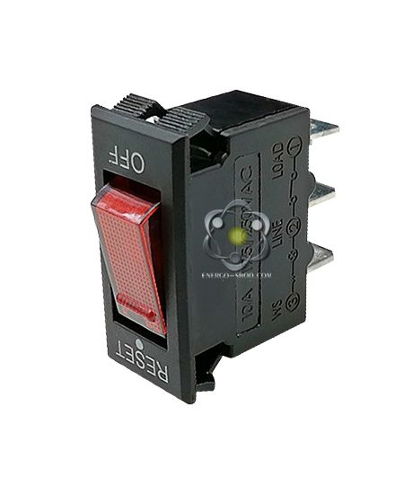 ST-001 10А, 3 pin,  220V, ON-OFF Автоматичний вимикач, червона клавіша з підсвічуванням  (WH-201) 0110 фото
