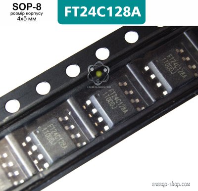 FT24C128A, SOP-8 микросхема EEPROM, 24C128 9096 фото