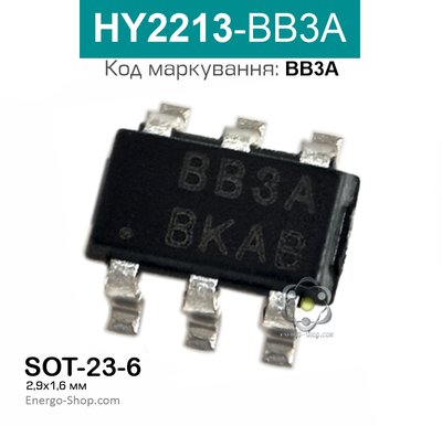 BB3A SOT-23-6, HY2213-BB3A мікросхема 0211 фото