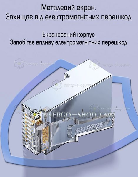 Экранированный RJ45 8P8C Ethernet CAT6 сетевой разъем (15U позолоченные контакты) 1481 фото
