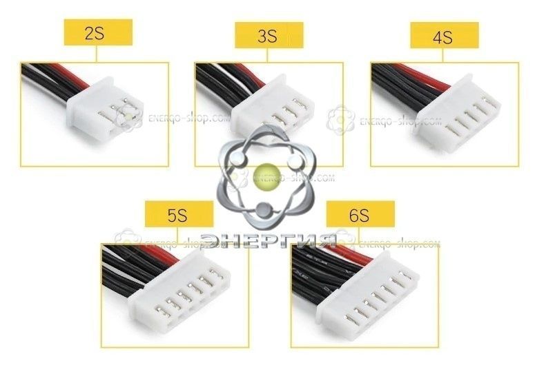 6S, 22AWG - 100мм Балансувальний кабель, роз'єм-JST-XH з термостійким силіконовим проводом 1587 фото