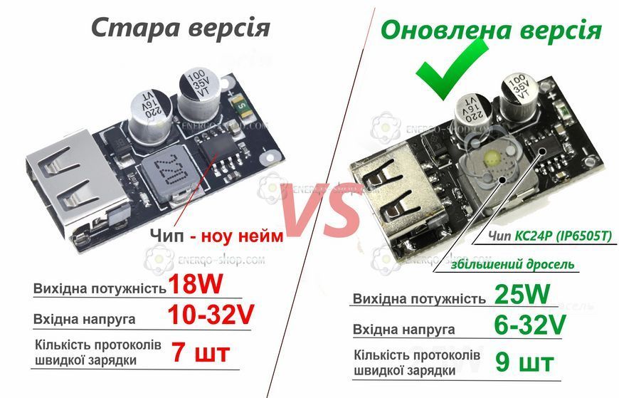 25W MH-KC24 Плата быстрой зарядки QC2.0 QC3.0 понижающий модуль 1877 фото