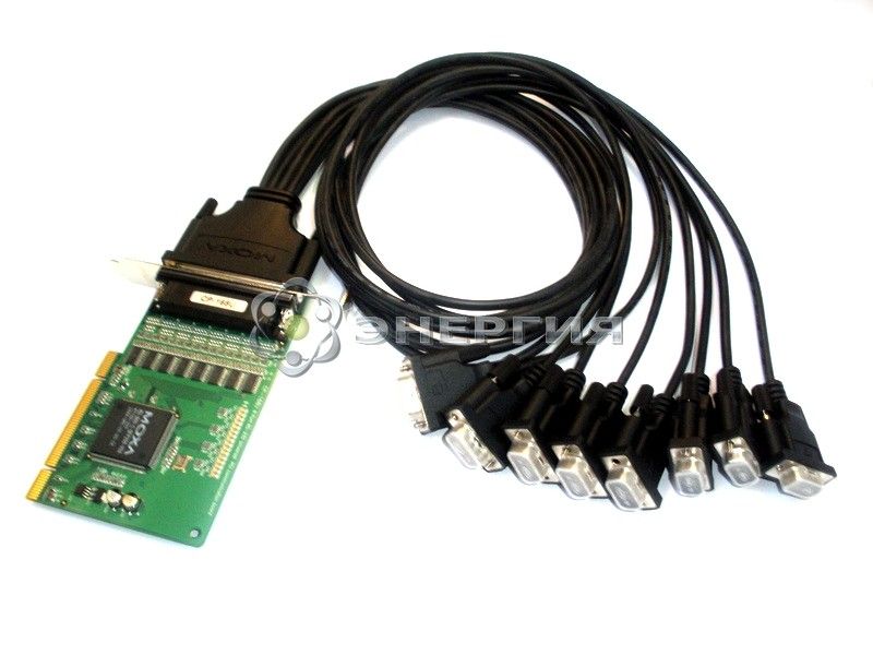 MOXA 8 COM портов RS-232 шина PCI + кабель на 8 портов DB9 папа 130 фото
