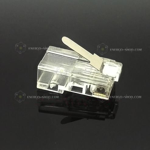 RJ45 8P8C Ethernet CAT5 мережевий роз'єм з металевим фіксатором (позолочені контакти) 1461 фото