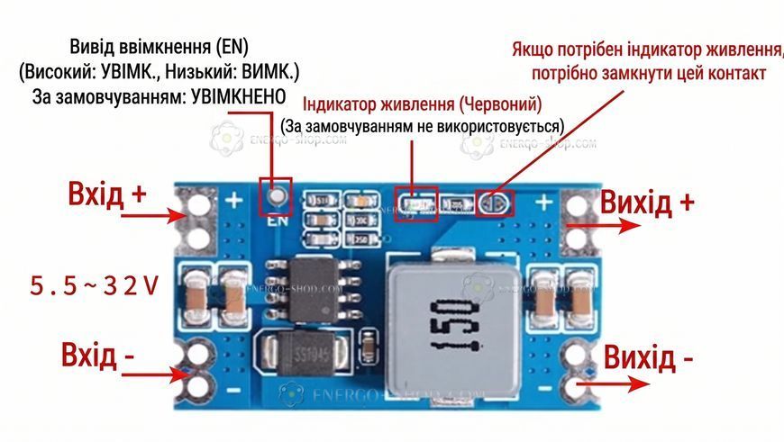 mini560-PRO 9.0V модуль знижувального DC-DC перетворювача 3617 фото