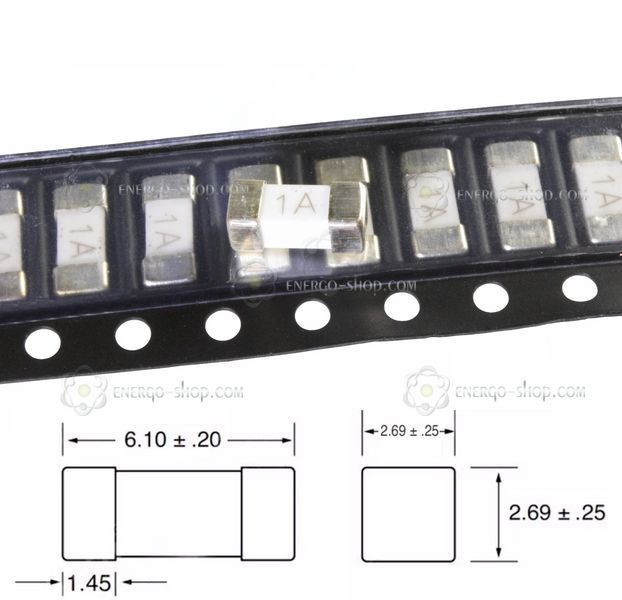 1A, 125V предохранитель SMD 1808 1937 фото