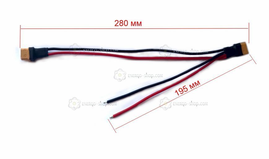 Кабель соединительный AWG16 с разъемами XT60M и XT60F /реплика/ 2247 фото