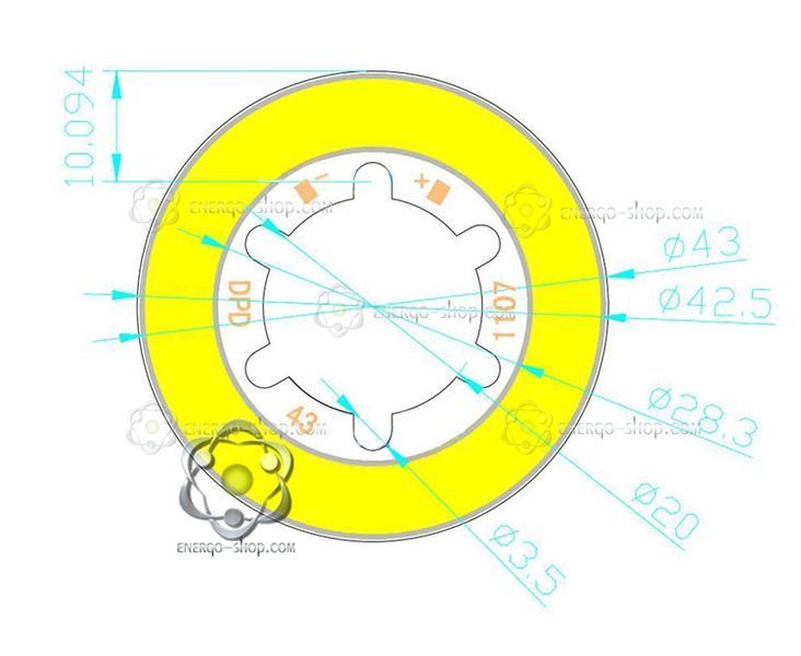 LED кільце 7W 15V 43*20мм  тепле біле світло 3200K 54320 фото
