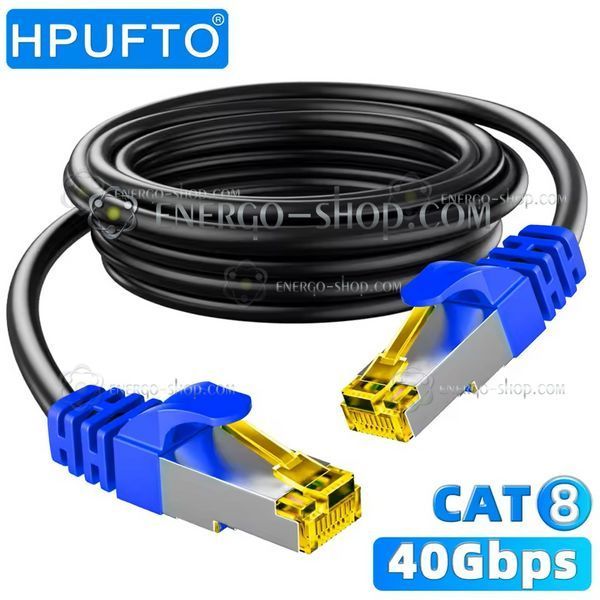 8 метрів. Cat 8 Ethernet кабель 40 Гбіт/с 2000 МГц SFTP високошвидкісний екранований мережевий інтернет-кабель LAN 8132 фото