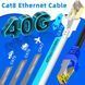 8 метрів. Cat 8 Ethernet кабель 40 Гбіт/с 2000 МГц SFTP високошвидкісний екранований мережевий інтернет-кабель LAN 8132 фото 4