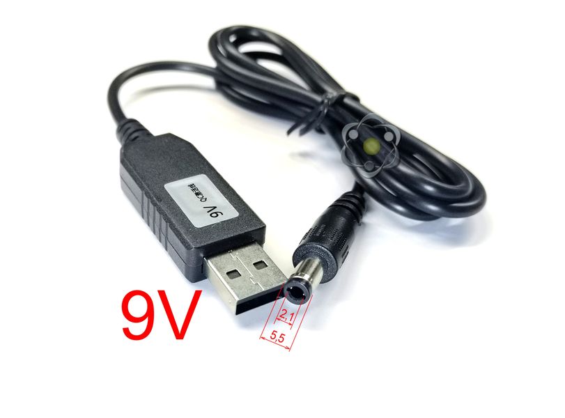 9V USB Кабель тригер QC для зарядки радіостанцій та живлення пристроїв від Повербанка 3509 фото