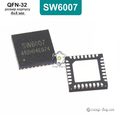 SW6007 QFN-32 мікросхема 5V 3.1A 9080 фото