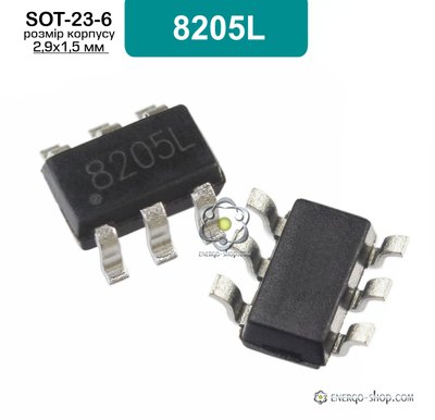 8205L SOT-23-6 подвійний N-канальний польовий транзистор 3450 фото