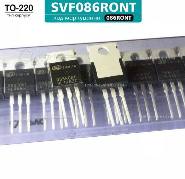 SVF086RONT, TO-220, N-канальний MOSFET транзистор, маркування: 086RONT /Silan/ 3387 фото