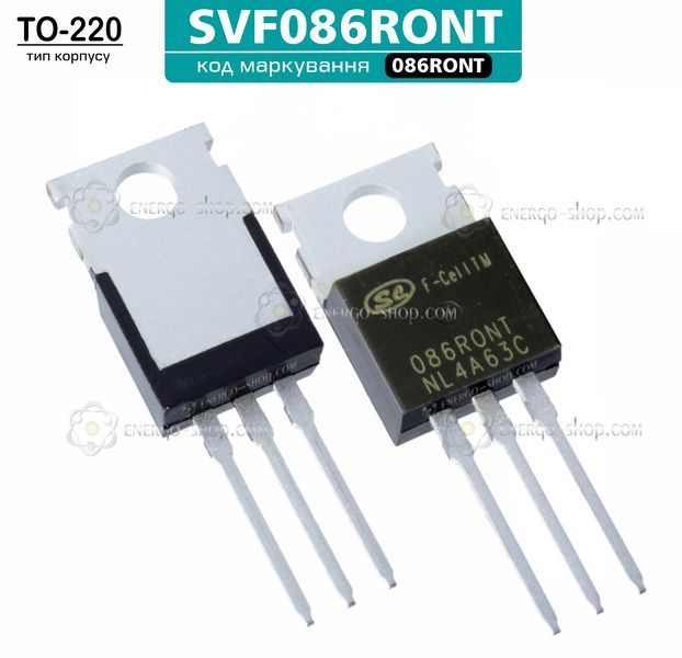 SVF086RONT, TO-220, N-канальний MOSFET транзистор, маркування: 086RONT /Silan/ 3387 фото