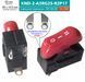 KND-2, 3pin Червоний перемикач для фена 2300Вт 250V 10A, OFF-ON-ON (KND-2-A3R1G2S-R2P17) 1259 фото 2