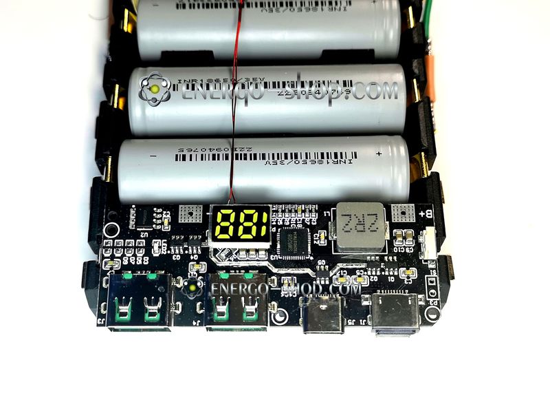 25W 5-портів Плата Power Bank з цифровим LED дисплеєм - швидкою зарядкою, чіп SW6208S 1006 фото