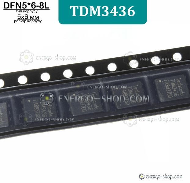 TDM3436, корпус - DFN5*6-8L, N-канальний MOSFET 40В 25А 3436 фото