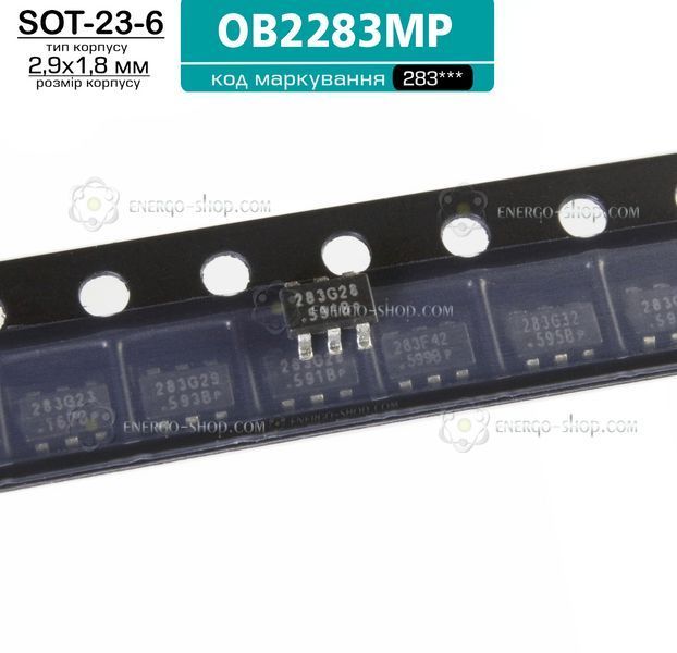 OB2283MP, SOT23-6 микросхема, код маркировки 283*** /On-Bright/ 9499 фото
