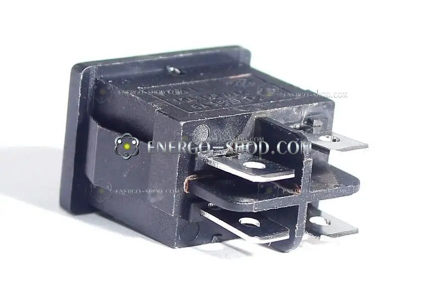 KCD1-104 Перемикач червоний 250V 6A OFF-ON 2х2pin (срібні контакти) 1232 фото