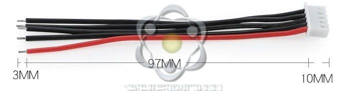 4S, 22AWG -100мм Балансувальний роз'єм з термостійким силіконовим проводом 1585 фото