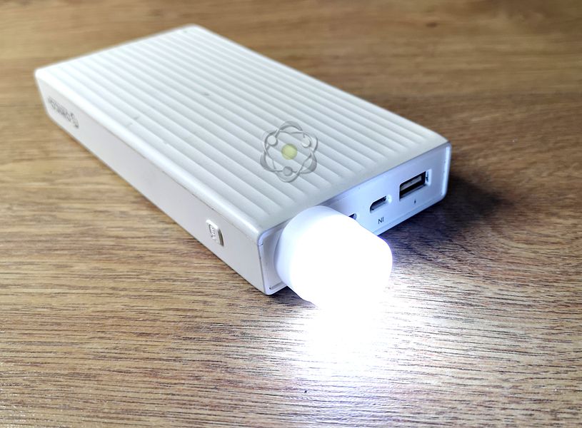 1W біле світло USB cвітлодіодна LED лампа від PowerBank 1919 фото