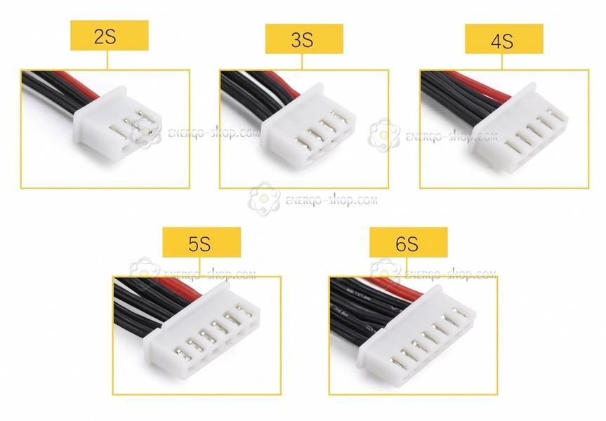4S (5-pin) 22AWG -100мм Балансувальний кабель, роз'єм-JST-XH з термостійким силіконовим проводом 1585 фото