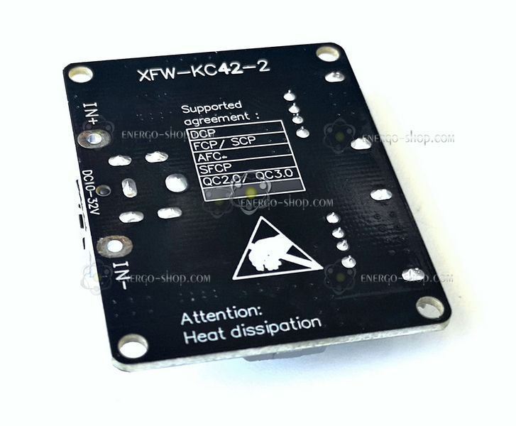 2USB по 18W  Плата быстрой зарядки QC2.0 QC3.0 SCP FCP понижающий модуль /вх. DC 5.5x2.5  10-32V 3602 фото