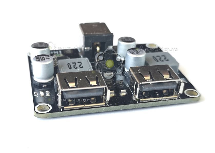 2USB по 18W  Плата быстрой зарядки QC2.0 QC3.0 SCP FCP понижающий модуль /вх. DC 5.5x2.5  10-32V 3602 фото