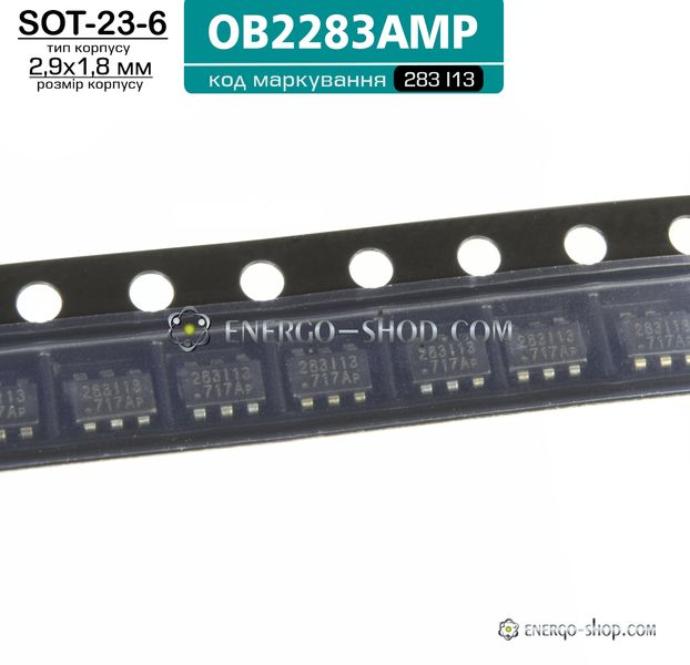 OB2283AMP, SOT23-6 микросхема, код маркировки 283I13 9267 фото