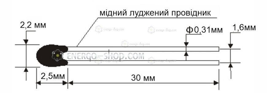 47К, 5% NTC MF52AT-473 Термістор (терморезистор) B-константа: 3950K 1491 фото
