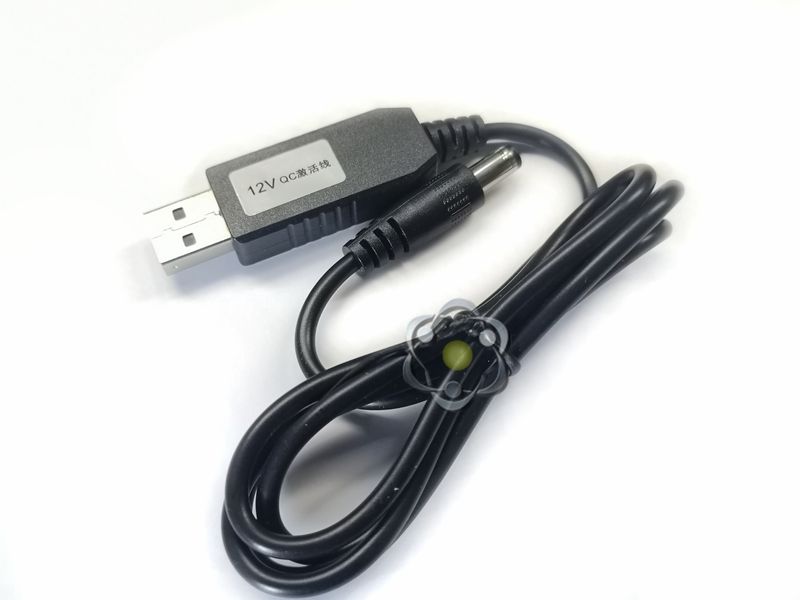 12V USB Кабель триггер QC для питания устройств от повербанка, штекер 5.5*2.5мм 3511 фото