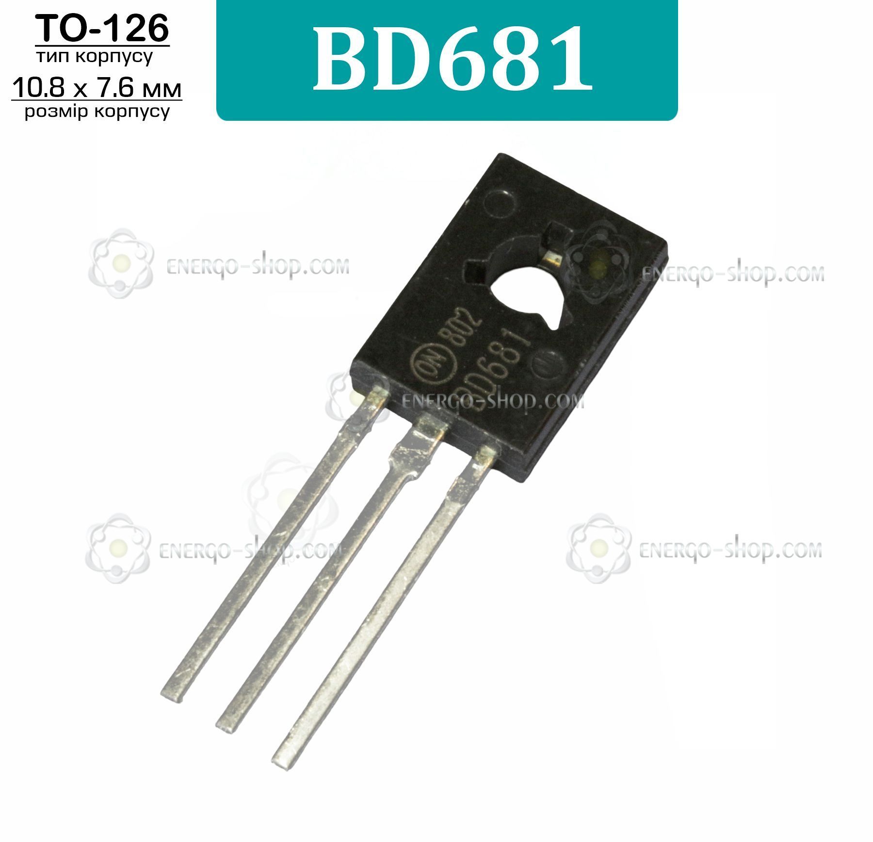 Bd681 Arduino Купити BD681, TO-126, NPN транзистор (ON Semiconductor) 1715 в інтернет ...