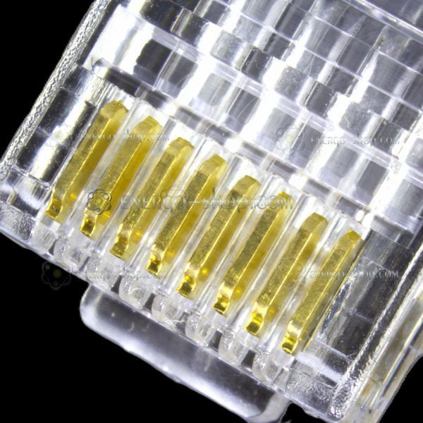 RJ45 Ethernet CAT5 сетевой разъем 8P8C (позолоченные контакты) 1499 фото