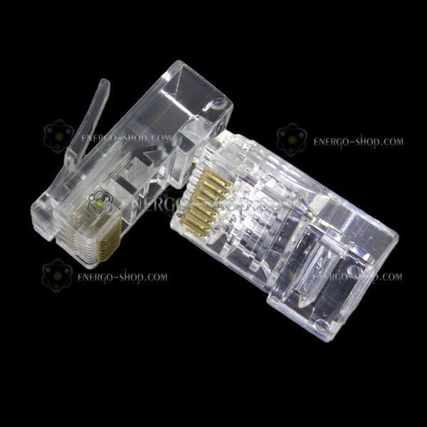 RJ45 Ethernet CAT5 сетевой разъем 8P8C (позолоченные контакты) 1499 фото