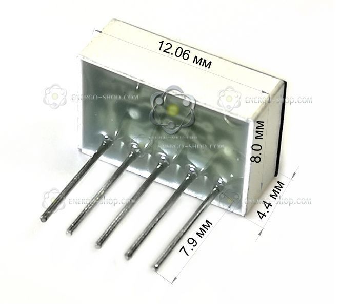 5pin цифровий LED індикатор HMD-1028-5 для мобільних пристроїв 12*8*4,4 мм  12845 фото