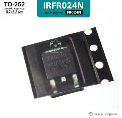IRFR024N - TO-252 N-канальний польовий транзистор - 17A 55V, код FR024N 3396 фото