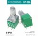 RK097NS B10К потенциометр с выключателем (переменный резистор) 09710 фото 1