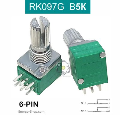 RK097G B5К потенціометр подвійний (змінний резистор) 09705 фото