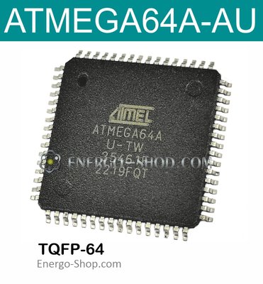 ATMEGA64A-AU [TQFP-64] Мікроконтролер 8-Біт, AVR, 16МГц, 64КБ Flash 0064 фото