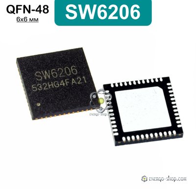 SW6206  QFN-48 мікросхема для плати PowerBank 1842 фото