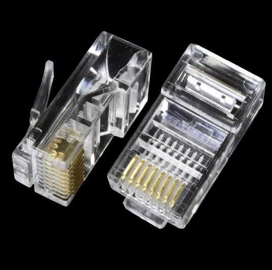 Yです！ Купити RJ45 Ethernet CAT5 мережевий роз'єм 8P8 (латунні контакти