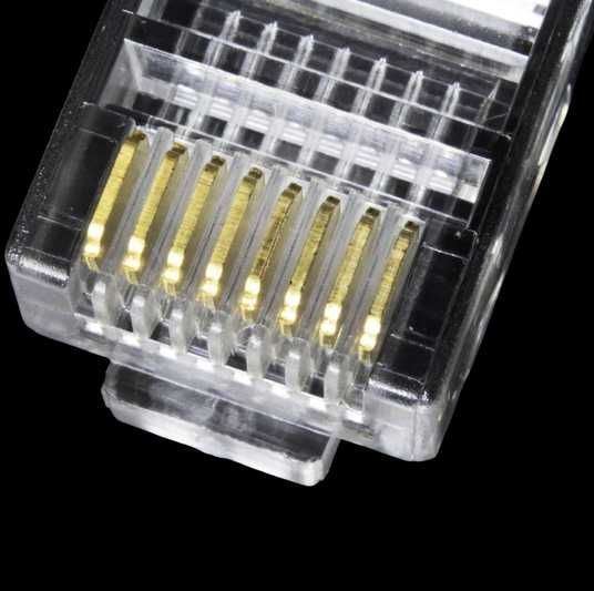Купити RJ45 Ethernet CAT5 мережевий роз'єм 8P8 (латунні контакти