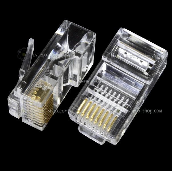 RJ45 Ethernet CAT5 сетевой разъем 8P8C (латунные контакты) 1478 фото