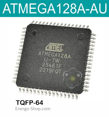 ATMEGA128A-AU [TQFP-64] Мікроконтролер 8-Біт, AVR, 16МГц, 128КБ Flash 0128 фото