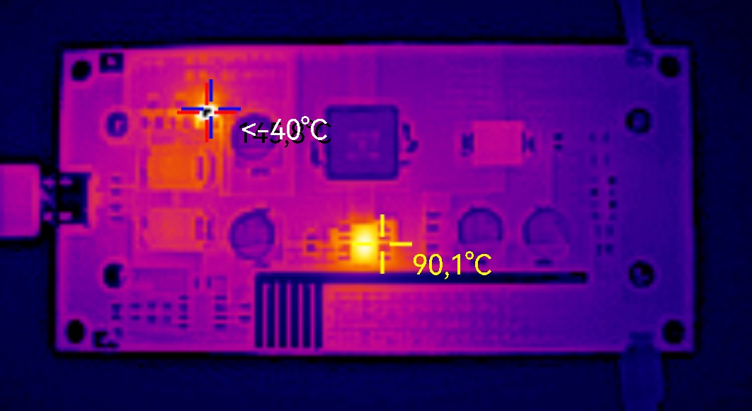 Термограмма нагрева модуля UPS QF-M6001-1